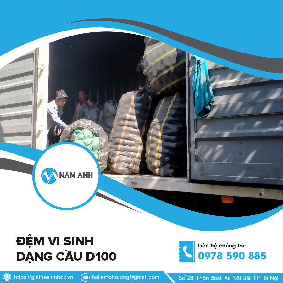 Đệm vi sinh dạng cầu D100