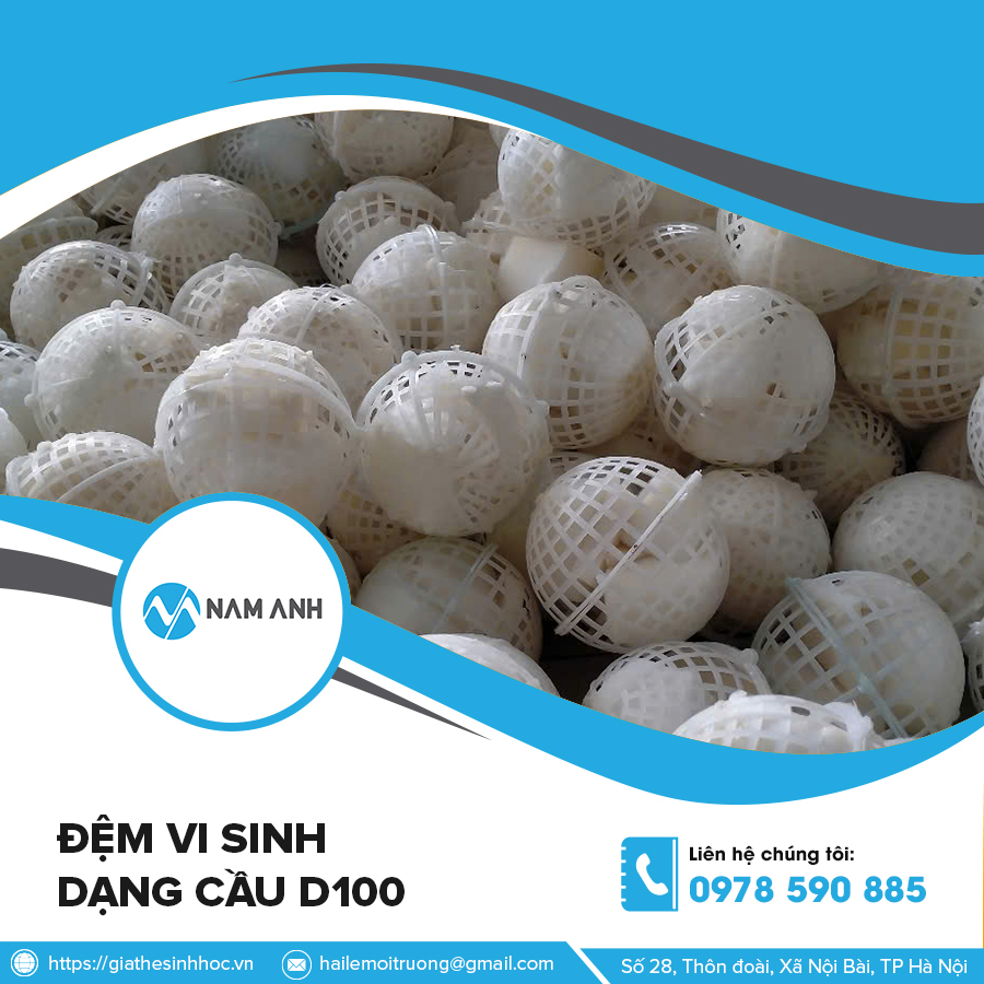 Đệm vi sinh dạng cầu D100
