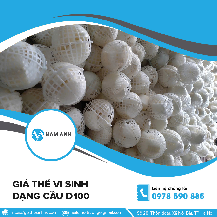 Giá thể vi Sinh dạng cầu D100