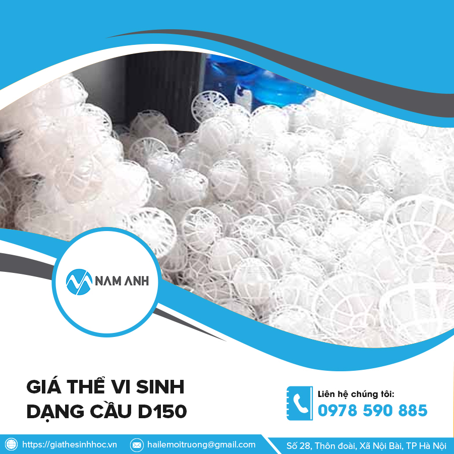 Giá thể vi sinh dạng cầu D150
