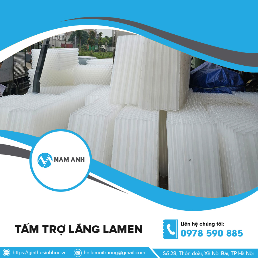 Tấm trợ lắng lamen