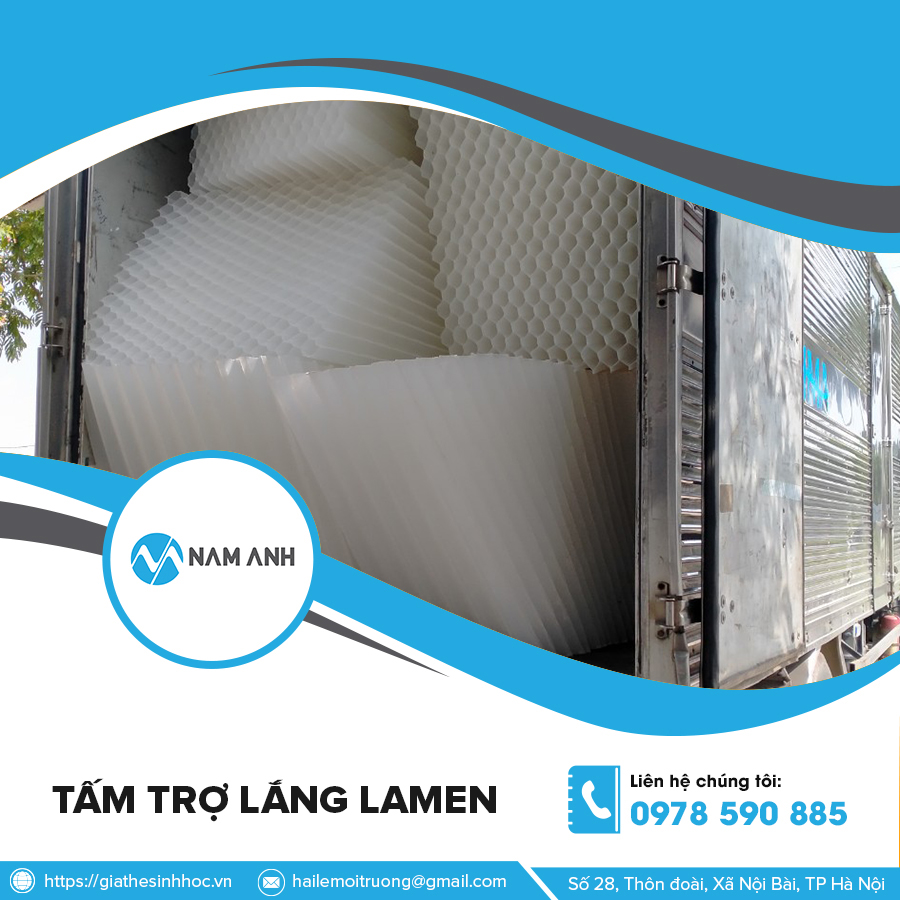 Tấm trợ lắng lamen