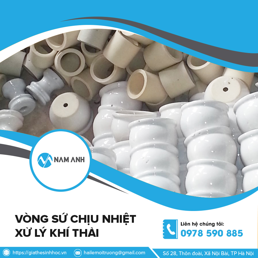 Vòng sứ chịu nhiệt xử lý khí thải