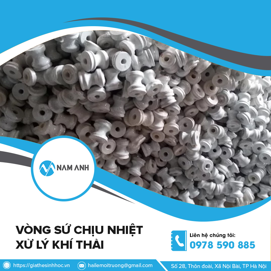 Vòng sứ chịu nhiệt xử lý khí thải