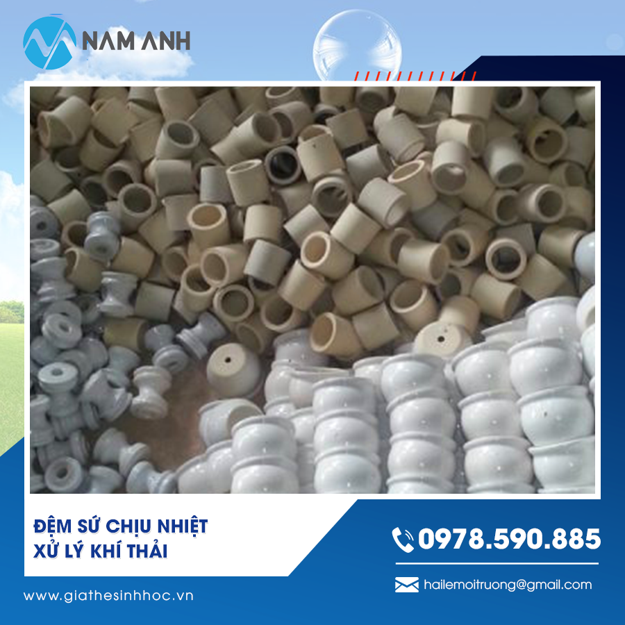 Đệm sứ chịu nhiệt xử lý khí thải chất lượng