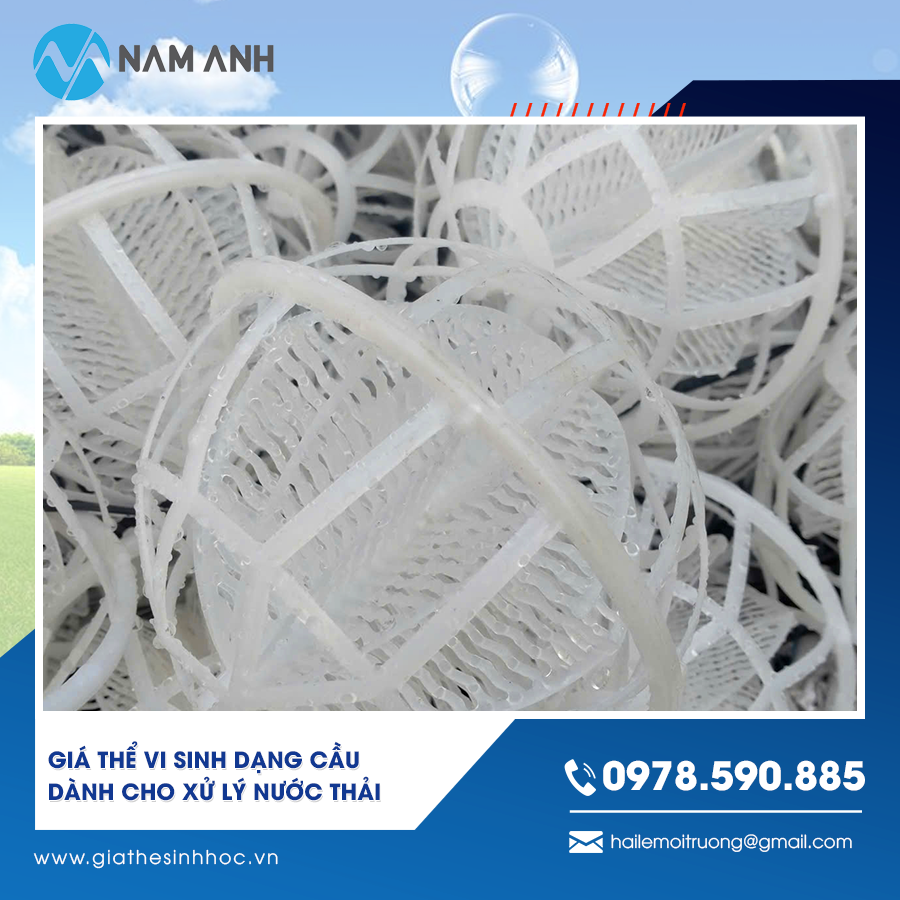 Giá thể vi sinh dạng cầu dành cho xử lý nước thải sản xuất trực tiếp