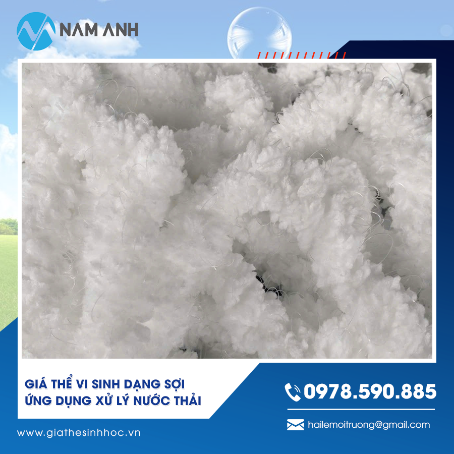 Giá thể vi sinh dạng sợi ứng dụng xử lý nước thải công nghiệp