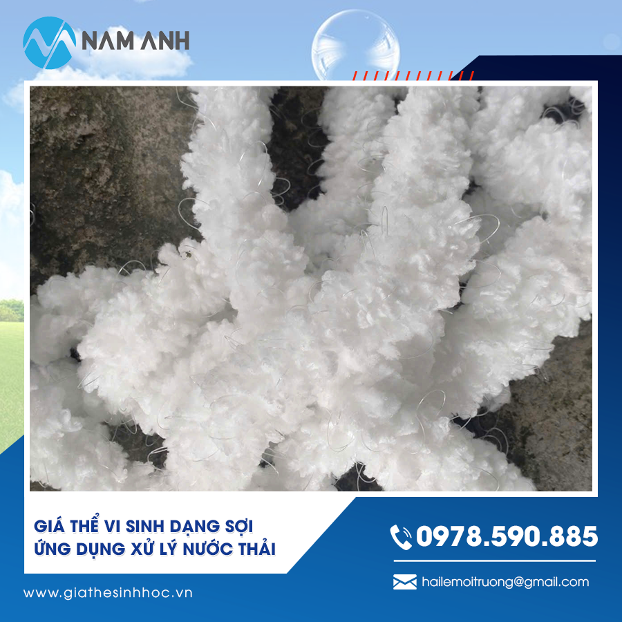 Giá thể vi sinh dạng sợi ứng dụng xử lý nước thải công nghiệp