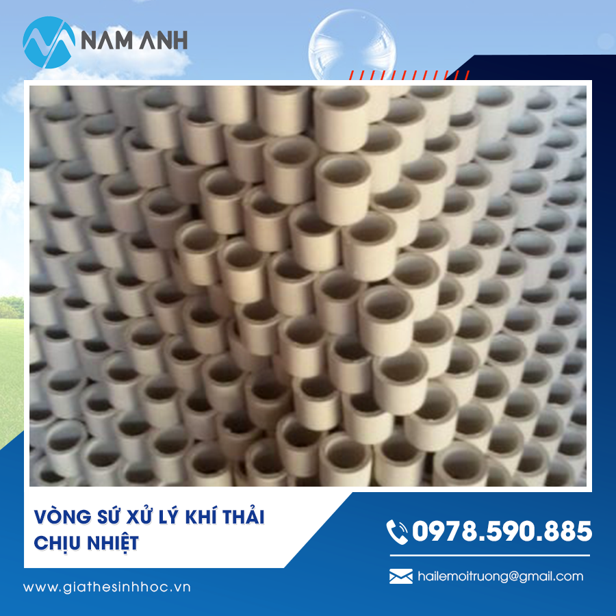 Vòng sứ xử lý khí thải chịu nhiệt